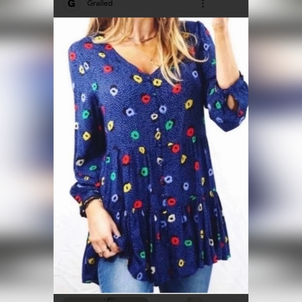 "Slightly Dotty" Abstract Floral Anthropologie 👗 Dress